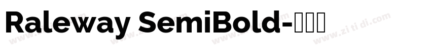Raleway SemiBold字体转换